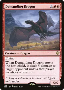 Demanding Dragon 0130 MTG Starter Commander Decks Rare NP - Image 1