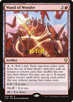 MTG Foil Commander Legends: Battle for Baldur's Gate CLB Wand of Wonder MINT - Image 1