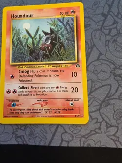 Pokemon: Houndour 24/75 Rare Non-holo Neo Discovery 2001 - LP - J73 - Image 5