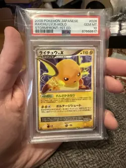 Pokemon PSA 10 Raichu Holo LV X 1st Edition Stormfront #026 Japanese 2008 - Image 1