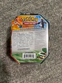 POKEMON 2007 Holiday Diamond & Pearl TORTERRA Tin EMPTY Metal Storage - Image 5