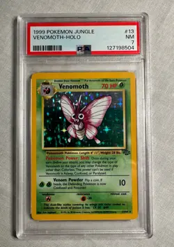 1999 Pokemon JUNGLE #13 VENOMOTH - Holo PSA graded 7 - NM - Image 1