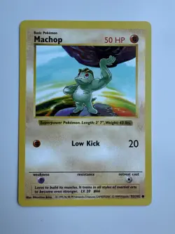 Pokemon TCG - Machop 52/102 Base Set Shadowless - Image 1