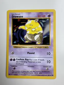 Pokemon TCG - Drowzee 49/102 Base Set Shadowless - Image 1