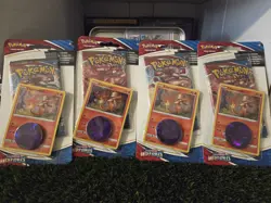 New 🔥 Sealed Pokemon Sword & Shield Battle Styles Blister - Charmander Promo x4 728192526978 - Image 1