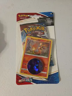 New 🔥 Sealed Pokemon Sword & Shield Battle Styles Blister - Charmander Promo x4 728192526978 - Image 2