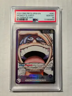2024 One Piece MONKEY D. LUFFY OP09 061 Leader Alternate Art PSA 10 Gem Mint! - Image 1