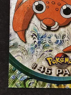 PARAS #46 - BLACK Logo - Holo FOIL- TOPPS POKEMON CARD Flame Embossed - Image 5