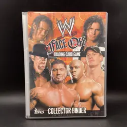 WWE Face Off Trading Card Game Topps Collector Binder w/ Cards (15B) MO#8771 - Image 1