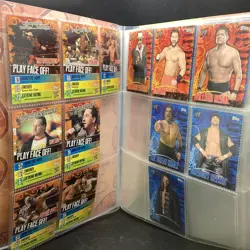 WWE Face Off Trading Card Game Topps Collector Binder w/ Cards (15B) MO#8771 - Image 5