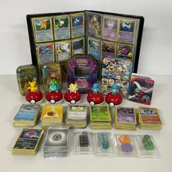 Mixed Pokemon Trading Card TCG Game incl Folders, Tins & Figurines (H1) W#667 - Image 1