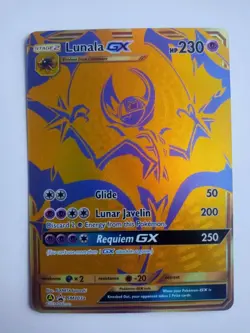 Hidden Fates Lunala GX Ultra Rare HOLO #SM103a Full Art Pokemon NM+ - Image 1