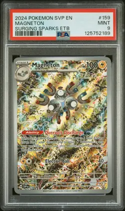 2024 POKEMON SVP EN-SV BLACK STAR PROMO #159 MAGNETON PSA 9 - Image 1