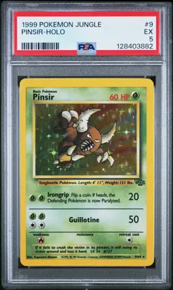 1999 POKEMON JUNGLE #9 PINSIR-HOLO PSA 5 - Image 1