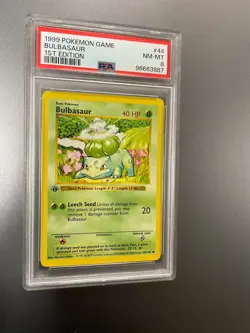 1999 Pokemon Game Bulbasaur 1st Edition #44 PSA 8 - Image 1
