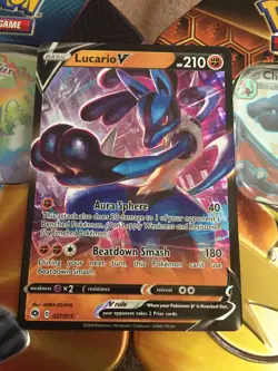 Lucario V 027/073 Pokemon SWSH Champions Path Half Art - Image 1