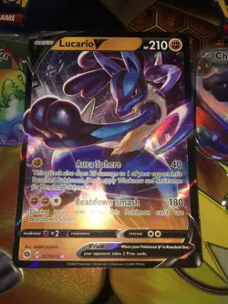 Lucario V 027/073 Pokemon SWSH Champions Path Half Art - Image 2