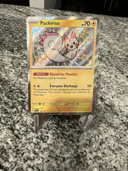 Pokemon Pachirisu TCG Holo Shiny Rare Card Paldean Fates 138/091 NEAR MINT - Image 1