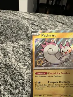 Pokemon Pachirisu TCG Holo Shiny Rare Card Paldean Fates 138/091 NEAR MINT - Image 2