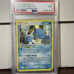 PSA 9 2006 Pokemon EX Crystal Guardians Blastoise Reverse Holo 14/100 - Mint! - Image 1