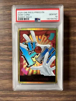 PSA 10 GEM MINT DON!! Card Buggy Gold English ONE PIECE Card THE BEST PRB02 - Image 1