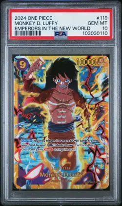 2024 One Piece Monkey D. Luffy OP09-119 Emperors Secret Rare PSA 10 Gem Mint - Image 1
