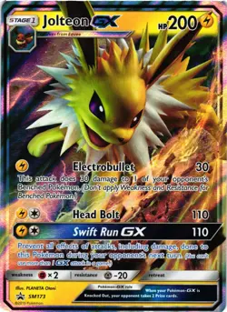 Pokemon TCG Jolteon GX SM173 Sun & Moon Promo Ultra Rare Card NM - Image 1