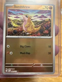 Sandshrew #068/132 Reverse Holo Pokemon Card ME01: Mega Evolution - Image 1