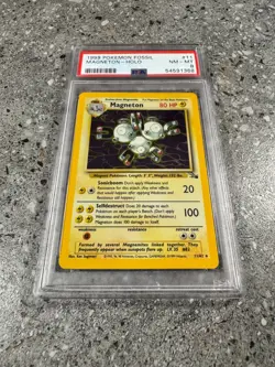 Pokemon TCG Cards Magneton 11/62 Fossil Holo Rare PSA 8 NM-MT - Image 1