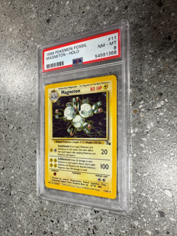 Pokemon TCG Cards Magneton 11/62 Fossil Holo Rare PSA 8 NM-MT - Image 3