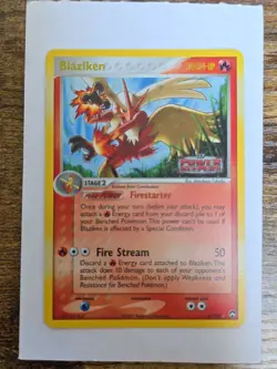 Pokemon TCG Blaziken Reverse Holo Rare Stamped Card 5/108 EX Power Keepers - Image 2