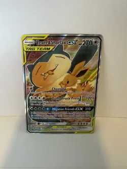 Eevee & Snorlax GX - SM169 - Pokemon Sun & Moon Promo Ultra Rare Card Mint - Image 1