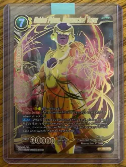 Bandai Golden Frieza Resurrected Terror SPR Foil Galactic Battle Card Game - Image 1