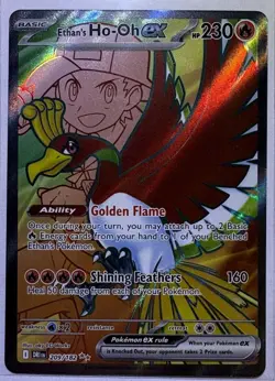 Pokemon Destined Rivals Ethan's Ho-Oh ex 209/182 NM - Image 1