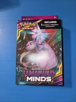 Pokemon TCG Sun & Moon Unified Minds Hanger Box Sealed (3 Booster Packs) 820650809569 - Image 1