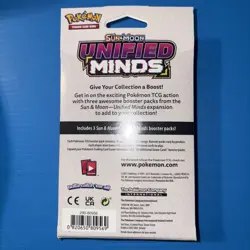Pokemon TCG Sun & Moon Unified Minds Hanger Box Sealed (3 Booster Packs) 820650809569 - Image 3