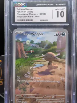 2025 Pokemon Paldean Wooper Phantasmal Flames 102/094 IR CGC GEM MINT 10 - Image 3