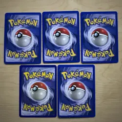 Lot of 5 Vintage 2000 Pokemon TCG Base Set 2 Squirtle LP 93/130 - Image 2