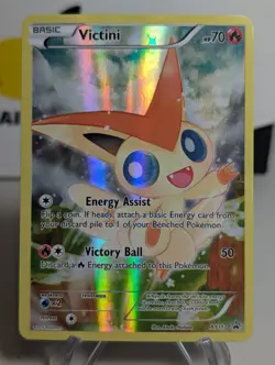 Pokemon TCG Victini XY117 Full Art Mythical Collection Black Star Promo Holo LP - Image 1