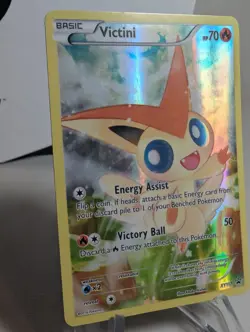 Pokemon TCG Victini XY117 Full Art Mythical Collection Black Star Promo Holo LP - Image 2