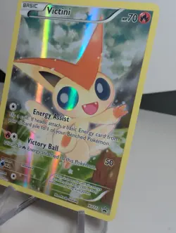Pokemon TCG Victini XY117 Full Art Mythical Collection Black Star Promo Holo LP - Image 3