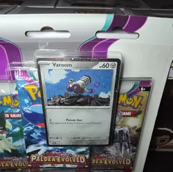 POKEMON - SCARLET & VIOLET PALDEA EVOLVED - Varoom 3 Pack Blister BRAND NEW - Image 3