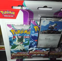 POKEMON - SCARLET & VIOLET PALDEA EVOLVED - Varoom 3 Pack Blister BRAND NEW - Image 4