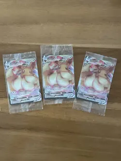 SEALED Eevee VMAX SWSH087 Black Star Promo Full Art Holo Pokemon LOT OF 3 - Image 1