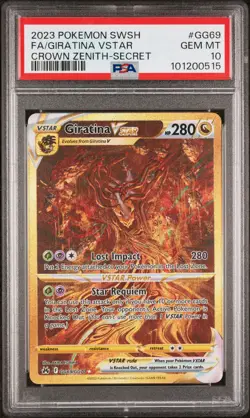 2023 POKEMON SWORD & SHIELD CROWN ZENITH SECRET FULL ART/GIRATINA VSTAR PSA 10 - Image 1