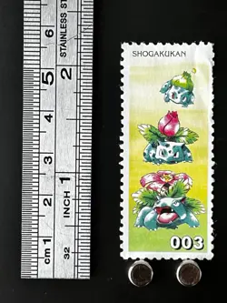 Venusaur Evolution Pokemon Stamp Shogakukan Japanese Nintendo Rare Japan Card - Image 1