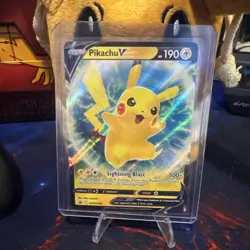 Pikachu V SWSH198 NM Holofoil Promo Rare Pokemon Card - Image 1