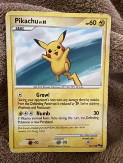 Pokemon Pop Series 9 Pikachu 2009, LV. 18, Common Card #15/17 - Image 1