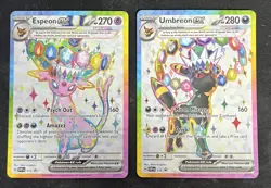 Pokemon TCG Umbreon EX 176 & Espeon EX 175 Promo - Near Mint Condition NM Fresh - Image 1
