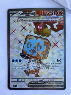 Pokemon Karte Kubuin EX 210/197 Obsidianflammen Ultra Rare Holo NM Deutsch - Image 1